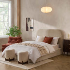 Lit coffre ottoman Aintree - Texture avoine