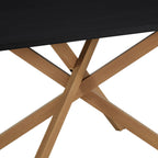 Table de salle à manger rectangulaire Brooke pour 4 à 6 personnes - Noir/Bois