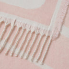 Plaid de canapé à motif floral abstrait - Rose sable