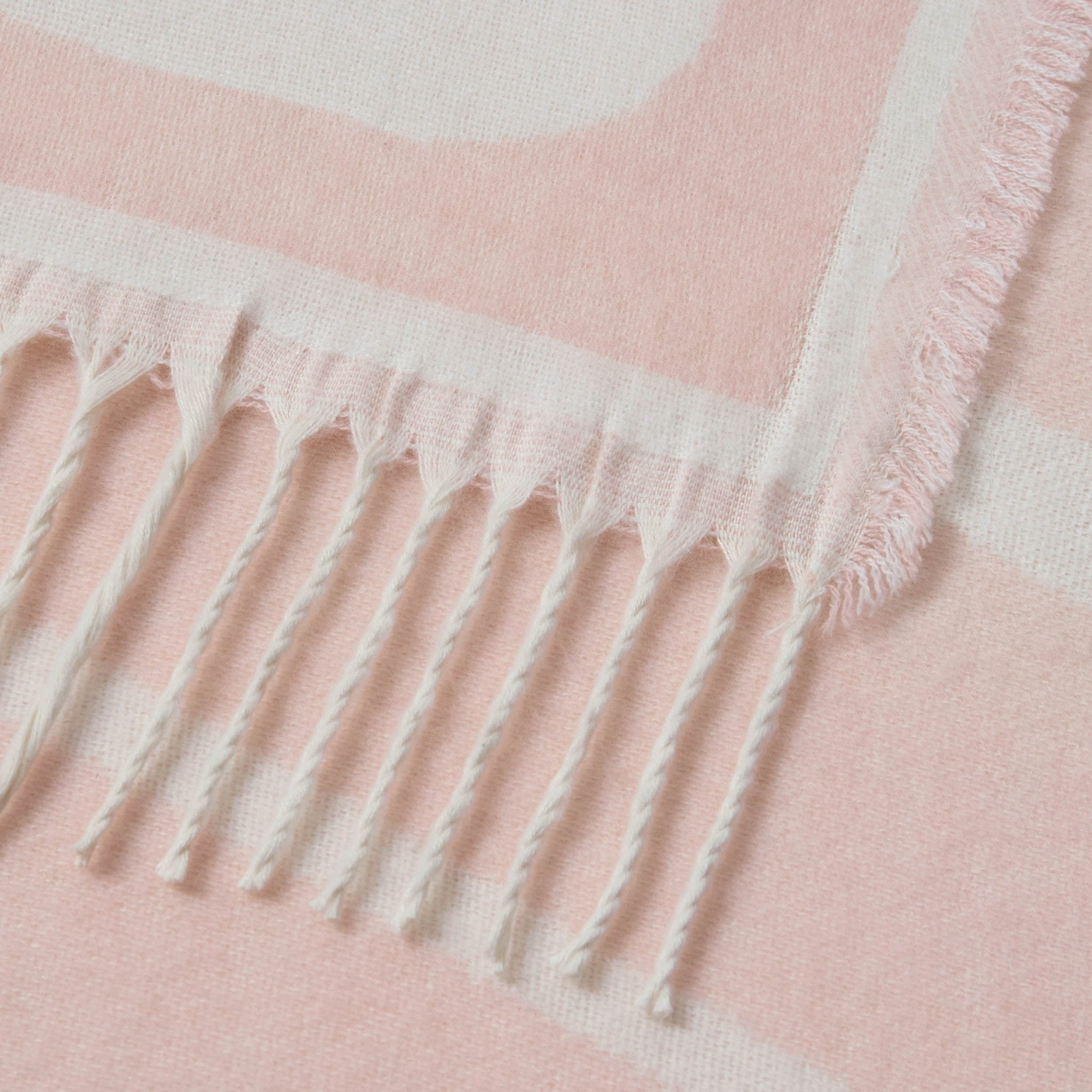 Plaid de canapé à motif floral abstrait - Rose sable