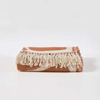 Plaid à motifs floraux abstraits - Orange brûlé