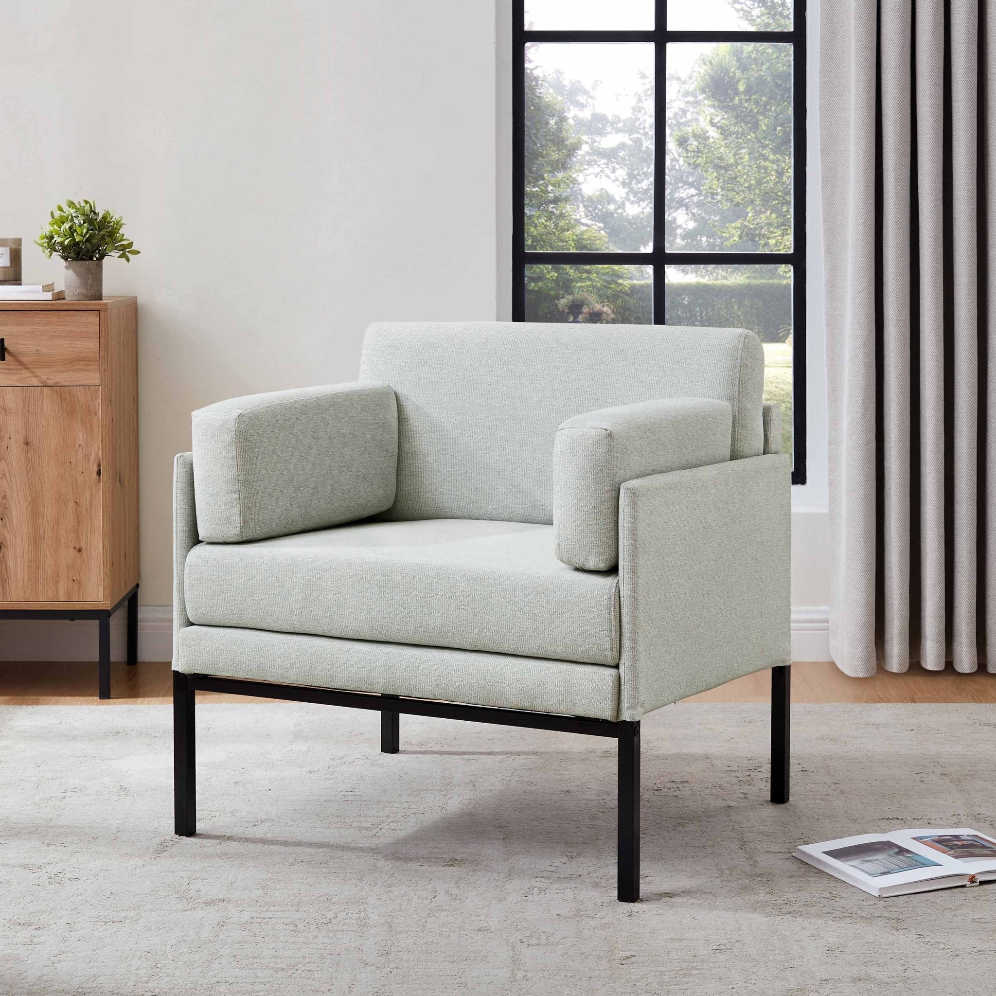 Fauteuil d'appoint Ada - Rayures bleues