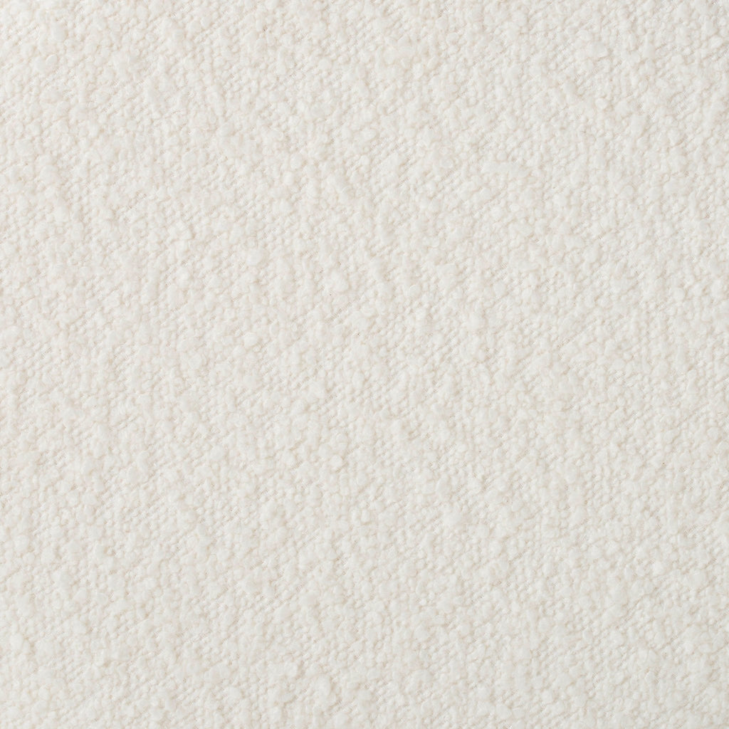 Tabouret de rangement Adelaide à base dorée bouclée - Blanc cassé