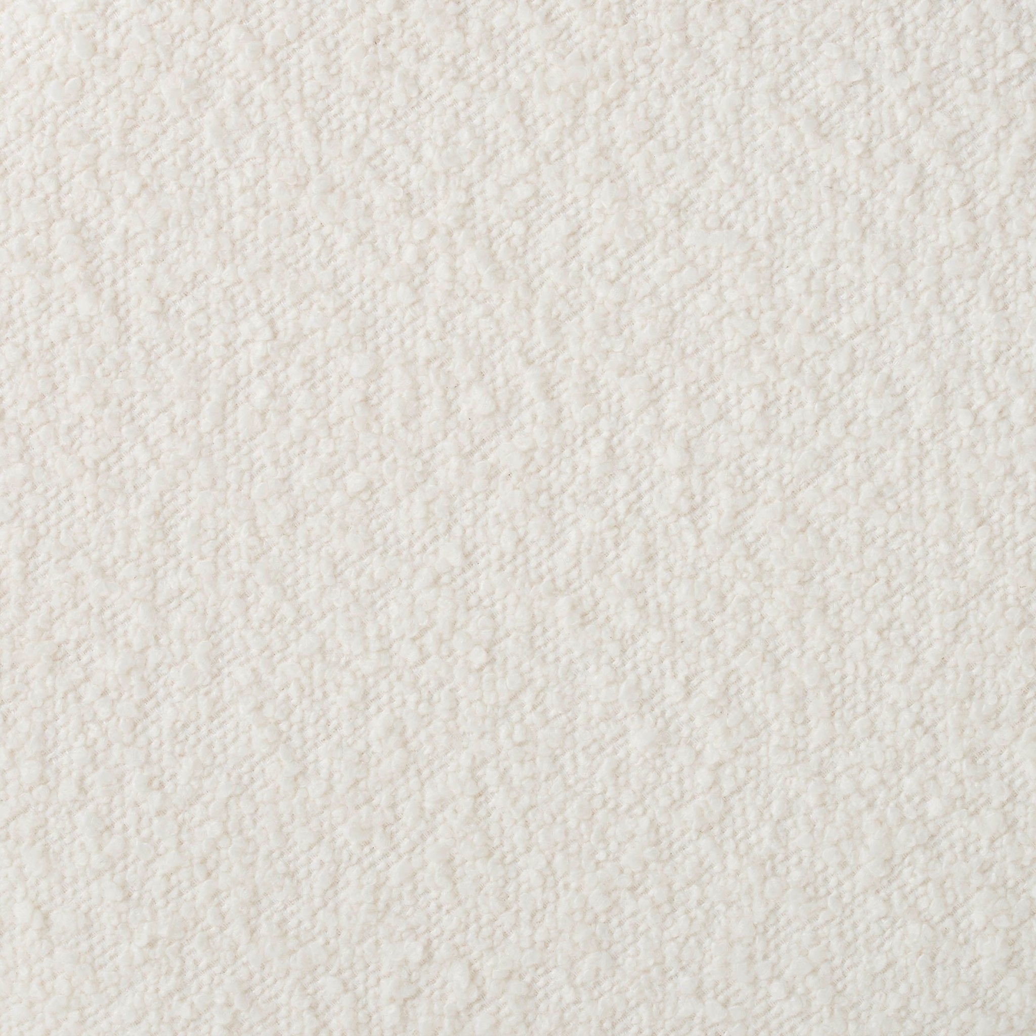 Tabouret de rangement Adelaide à base dorée bouclée - Blanc cassé