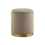 Tabouret de rangement Adelaide Gold Base - Avoine