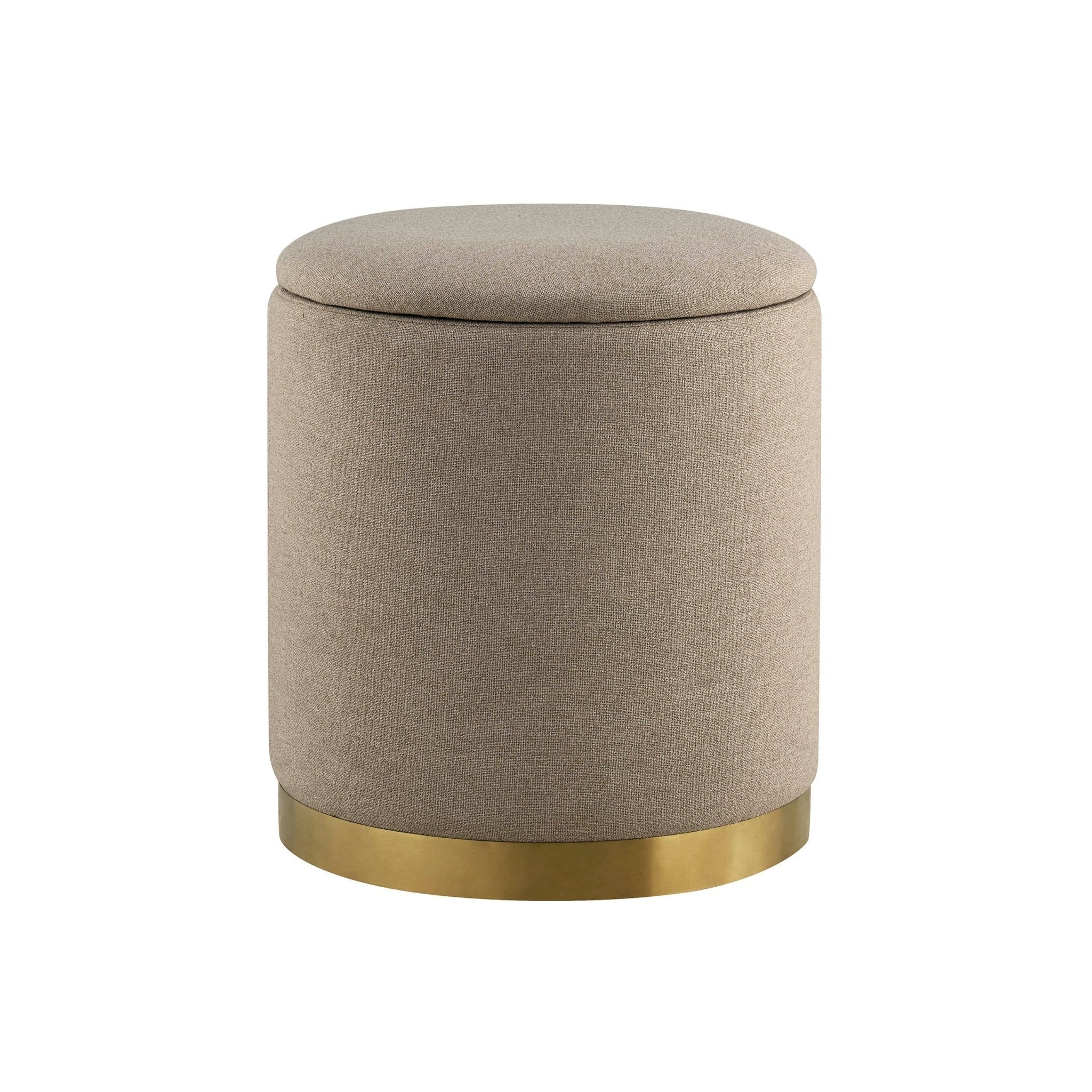 Tabouret de rangement Adelaide Gold Base - Avoine