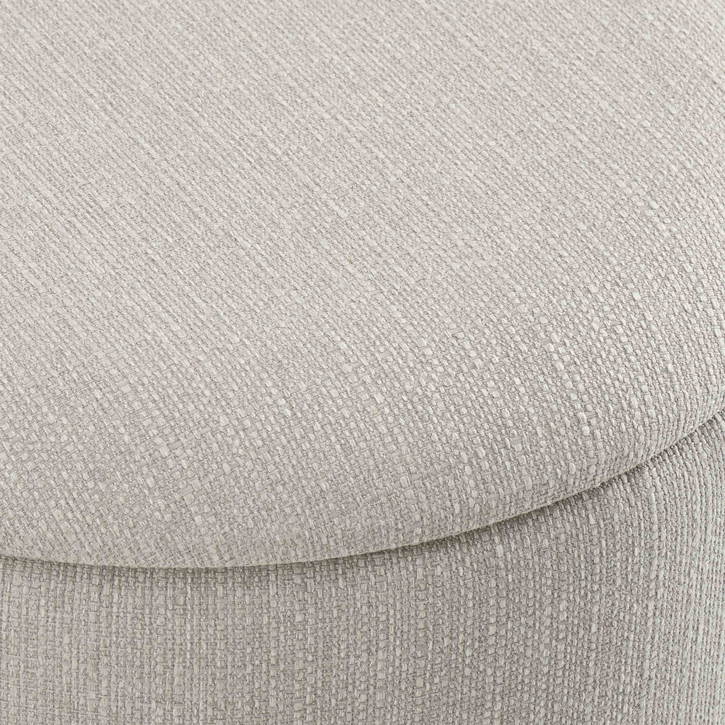 Tabouret de rangement Adelaide à base dorée - Gris pierre