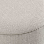 Tabouret de rangement Adelaide à base dorée - Gris pierre