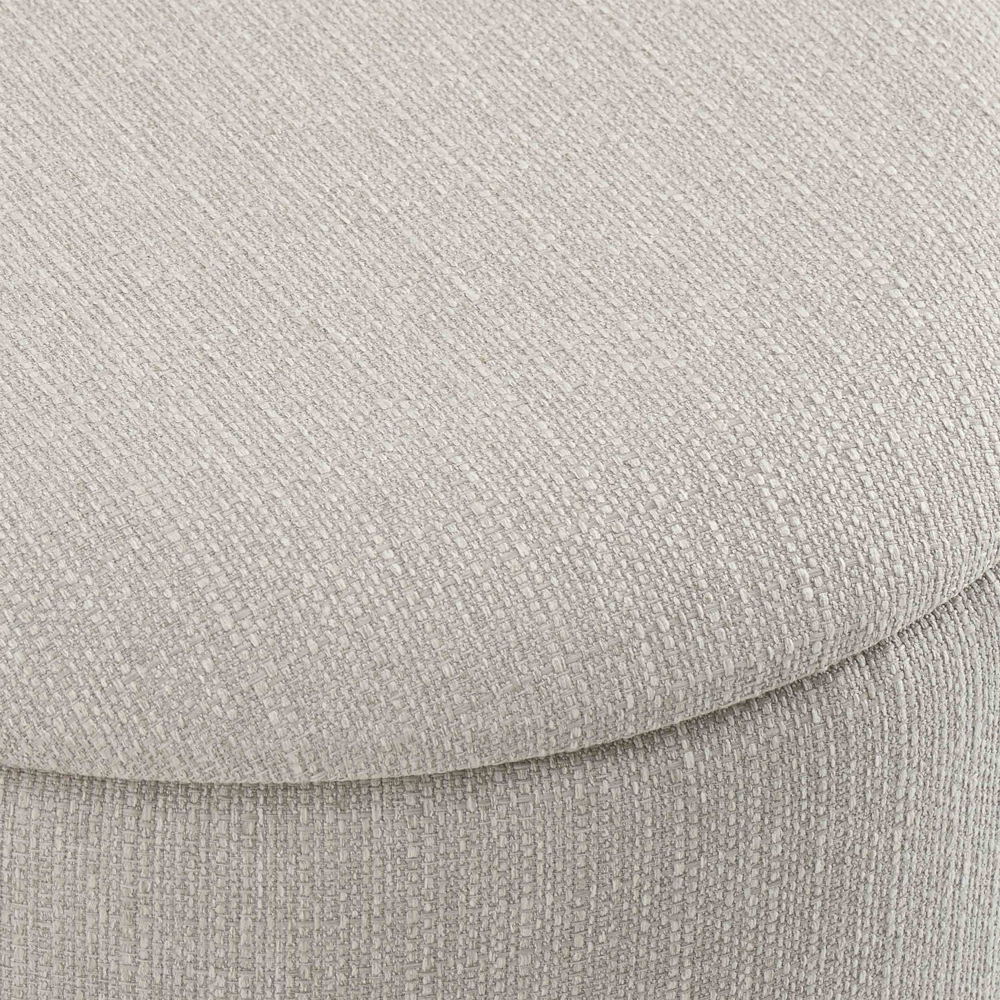 Tabouret de rangement Adelaide à base dorée - Gris pierre