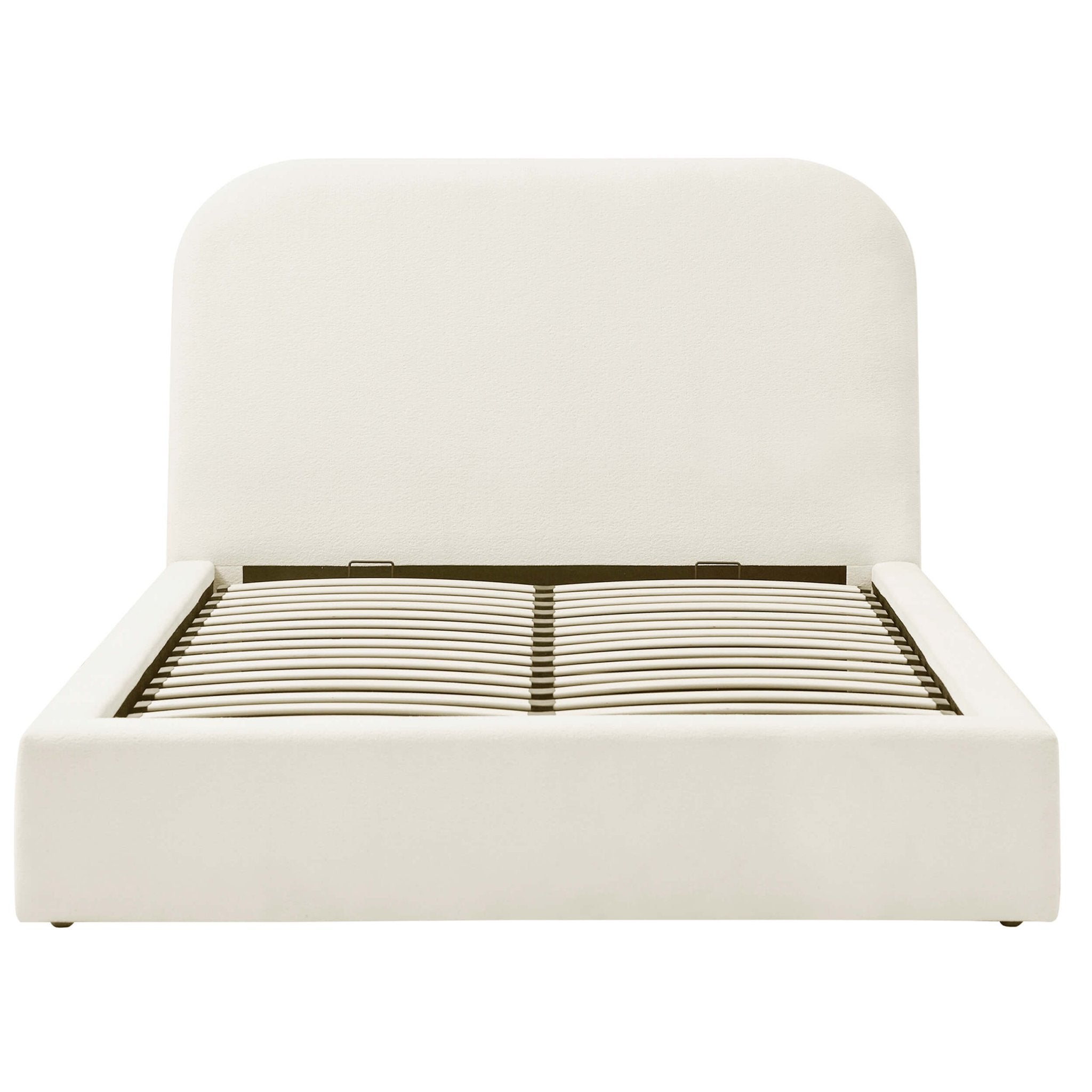 Lit coffre ottoman Aintree - Crème Teddy