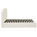 Lit coffre ottoman Aintree - Crème Teddy