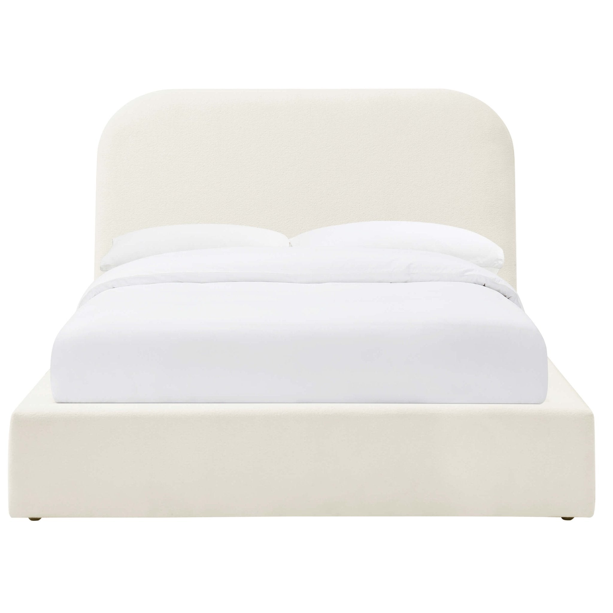 Lit coffre ottoman Aintree - Crème Teddy
