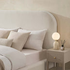 Lit coffre ottoman Aintree - Crème Teddy