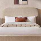 Lit coffre ottoman Aintree - Texture avoine