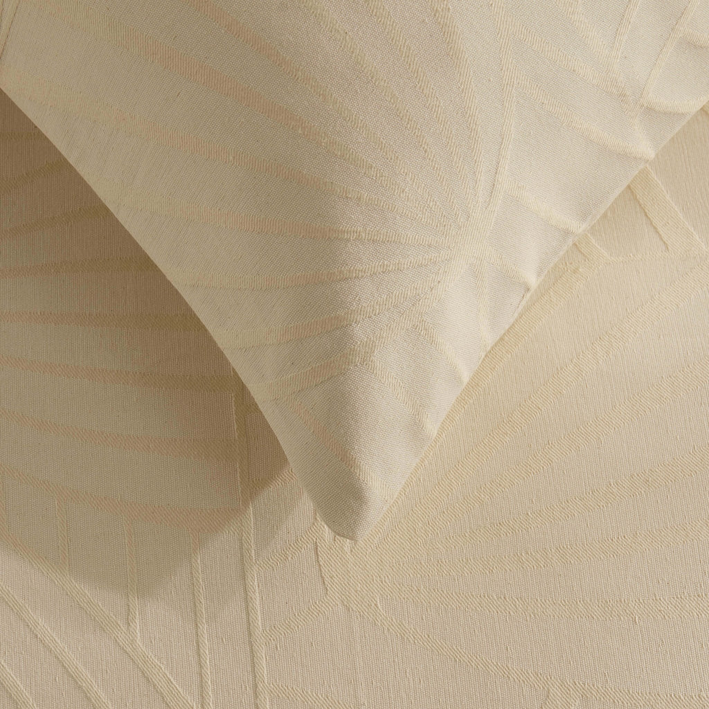 Parure de lit Alanna aspect lin jacquard 100 % coton - Naturel