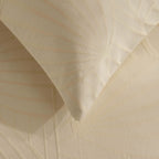 Parure de lit Alanna aspect lin jacquard 100 % coton - Naturel