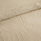 Parure de lit Alanna aspect lin jacquard 100 % coton - Naturel