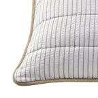 Housse de coussin Albi Stripe en seersucker - Naturel/Blanc