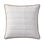 Housse de coussin Albi Stripe en seersucker - Naturel/Blanc