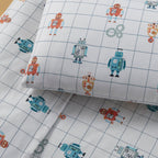 Parure de lit enfant Alfie Robots 100 % coton