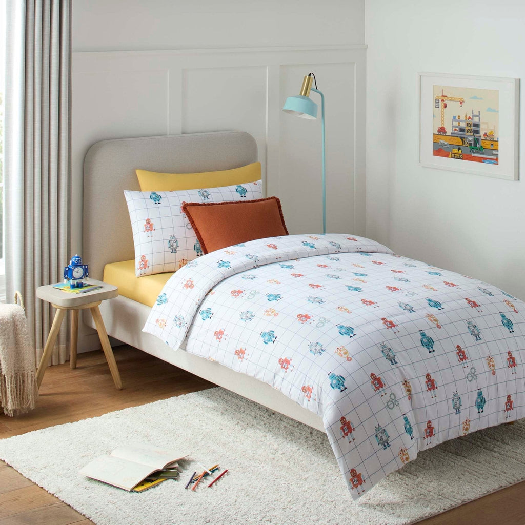 Parure de lit enfant Alfie Robots 100 % coton