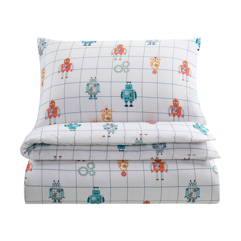 Parure de lit enfant Alfie Robots 100 % coton