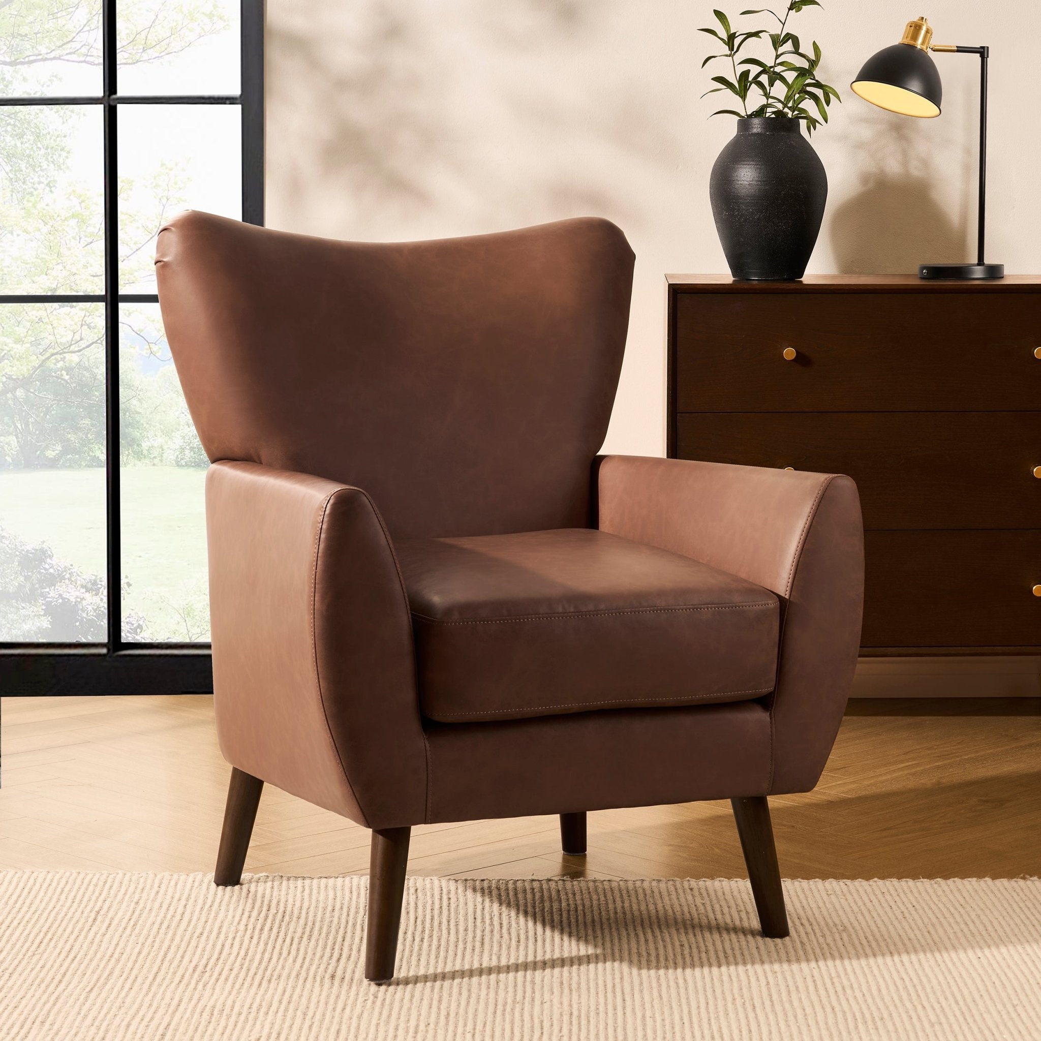 Fauteuil d'appoint Alia - Similicuir beige