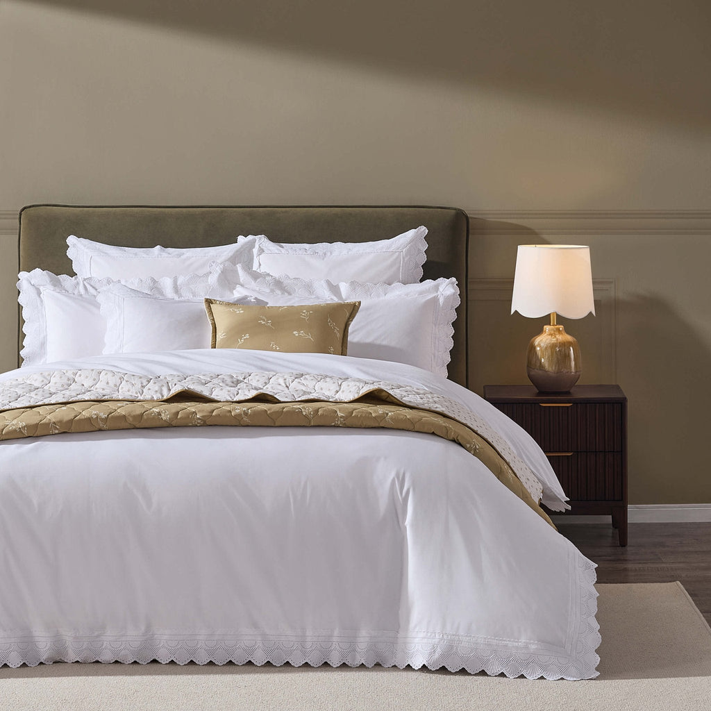 Housse de couette Alice 200 fils/cm² - Blanche