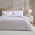 Housse de couette Alma 300 fils/cm² - Satin - Blanc cassé