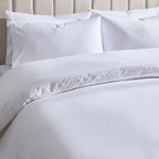 Housse de couette Alma 300 fils/cm² - Satin - Blanc cassé