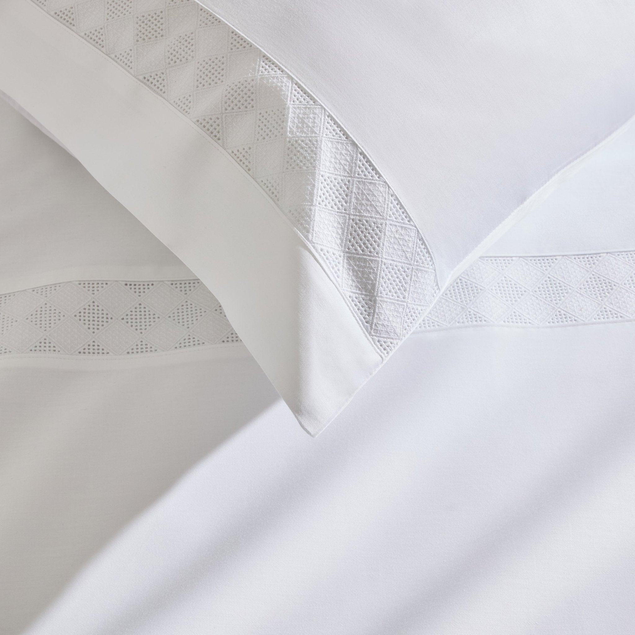 Housse de couette Alma 300 fils/cm² - Satin - Blanc cassé