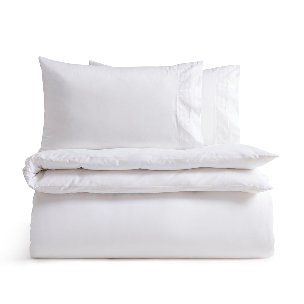 Housse de couette Alma 300 fils/cm² - Satin - Blanc cassé