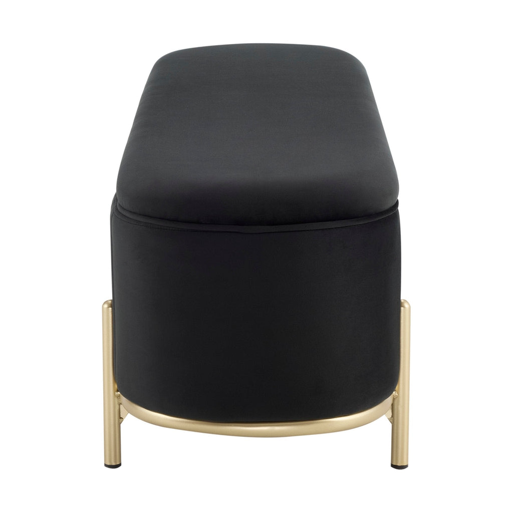 Pouf de rangement à panneaux Altrincham - Encre