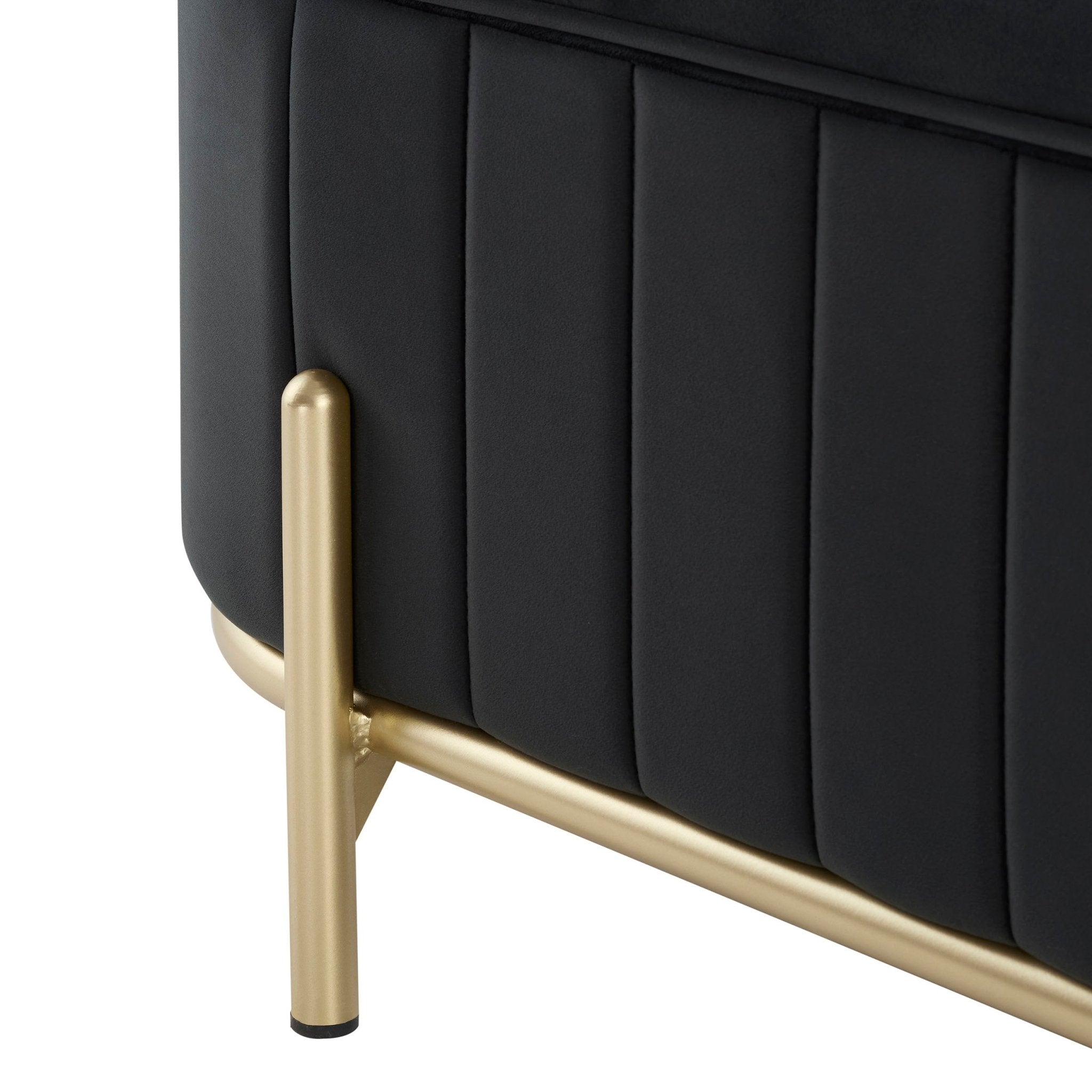 Pouf de rangement à panneaux Altrincham - Encre