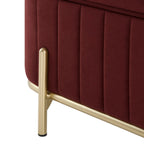 Pouf de rangement à panneaux Altrincham - Rouille