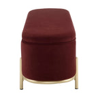 Pouf de rangement à panneaux Altrincham - Rouille