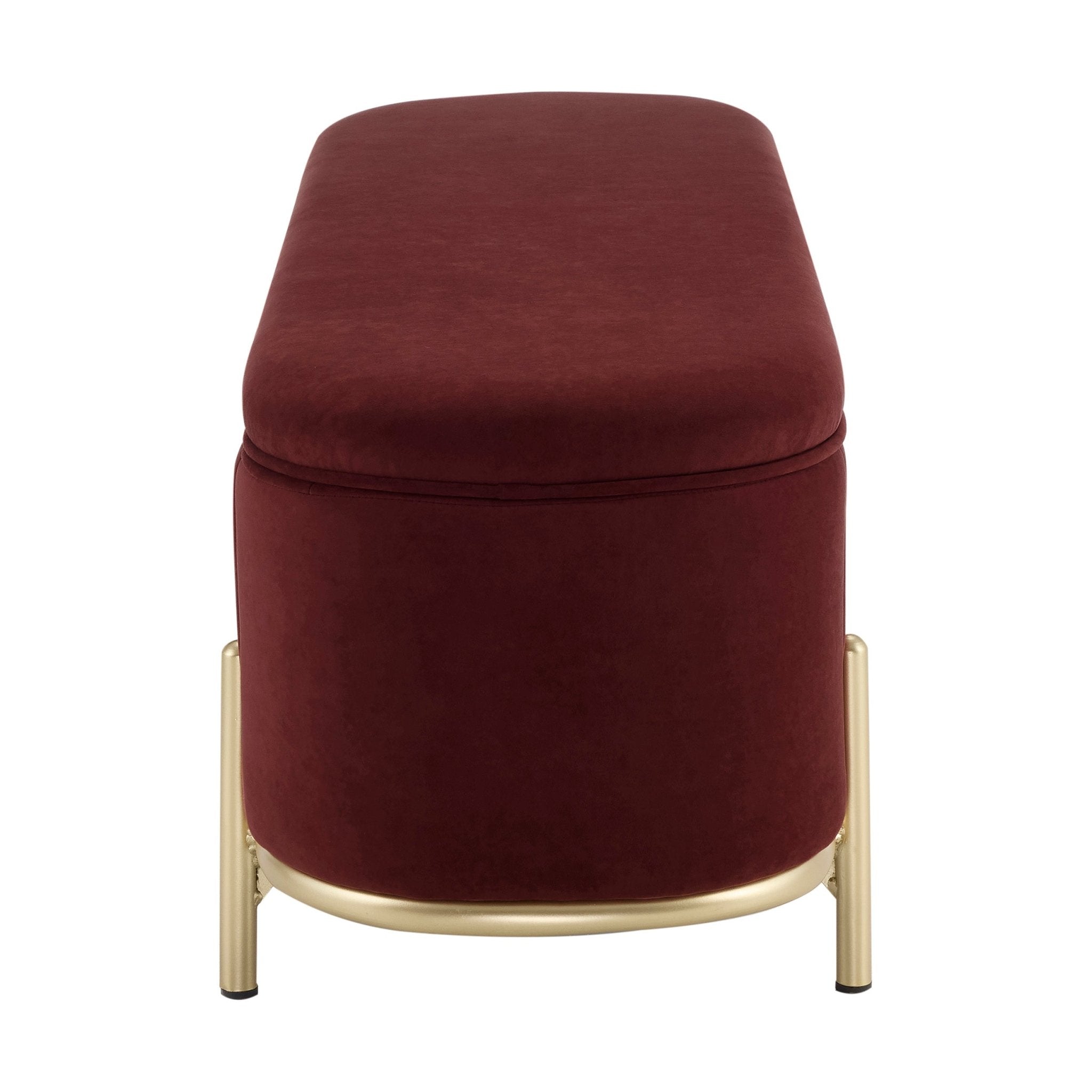 Pouf de rangement à panneaux Altrincham - Rouille