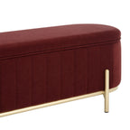 Pouf de rangement à panneaux Altrincham - Rouille