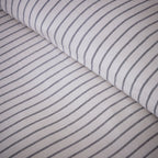 Parure de lit Amalfi à rayures fines 200 fils - Crème/Marine