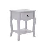 Table de chevet Amélie à 1 tiroir - Gris clair
