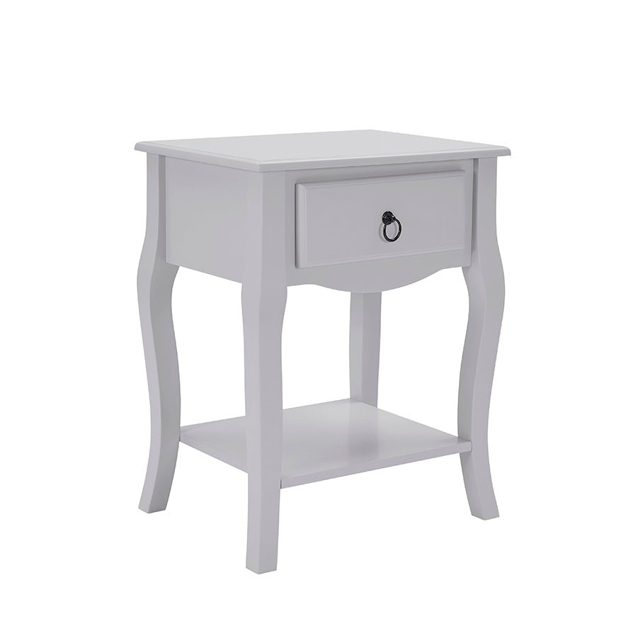 Table de chevet Amélie à 1 tiroir - Gris clair