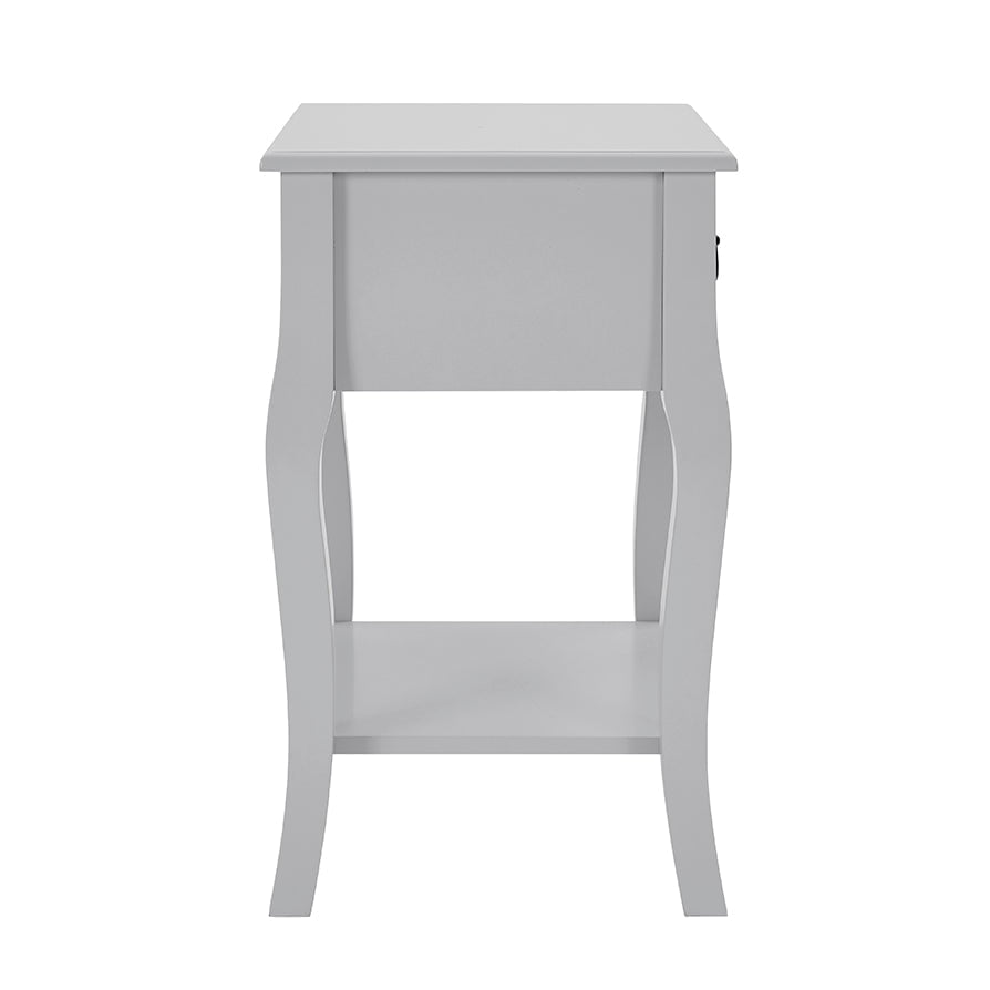 Table de chevet Amélie à 1 tiroir - Gris clair