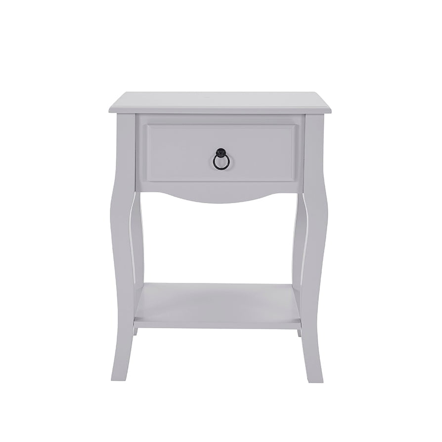 Table de chevet Amélie à 1 tiroir - Gris clair