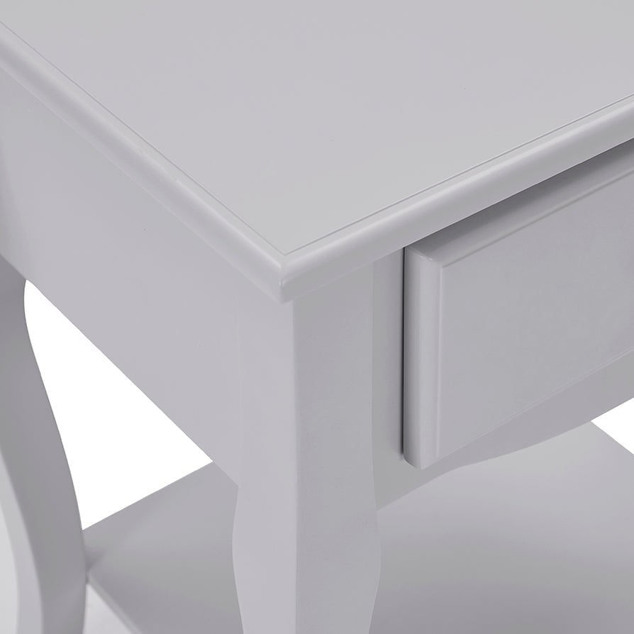 Table de chevet Amélie à 1 tiroir - Gris clair