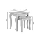 Table d'appoint gigogne Amélie - Gris clair