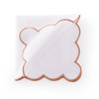 Lot de 4 serviettes Amor à bord festonné - Rose sable
