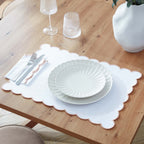 Ensemble de 4 sets de table Amor à bord festonné - Rose sable