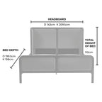 Cadre de lit Amsterdam - Orange vif