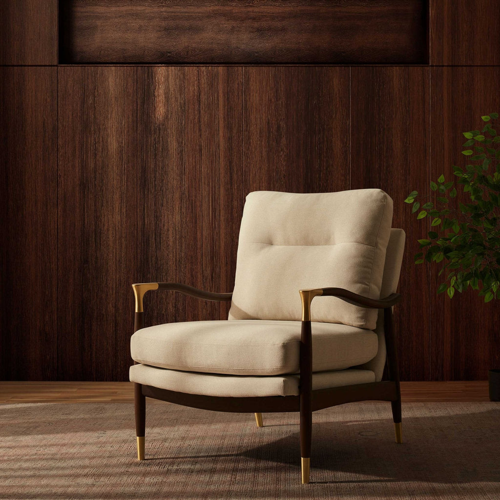 Fauteuil Ana - Lin crème