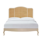 Cadre de lit Annecy en rotin - Crème